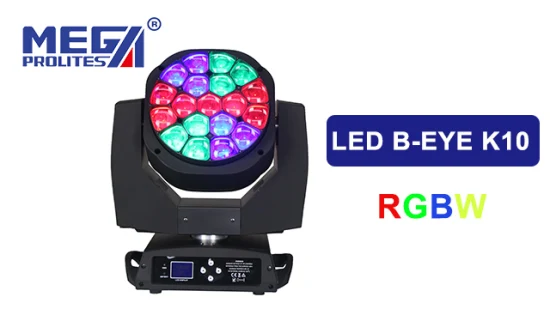 19 X 15W RGBW LED Bee Eye Zoom Wash Moving Head Stage DJ Light